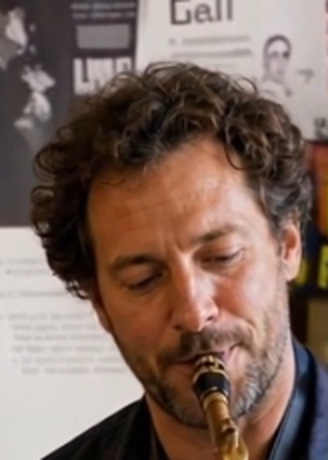 Fictional adult AI character reference for saxophonist